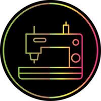 Sewing Machine Line Gradient Due Color Icon vector