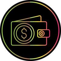 Wallet Line Gradient Due Color Icon vector