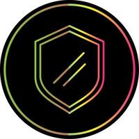 Shield Line Gradient Due Color Icon vector