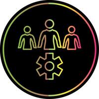 Business People Line Gradient Due Color Icon vector