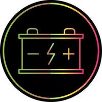 Battery Line Gradient Due Color Icon vector