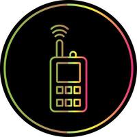 Walkie Talkie Line Red Circle Icon vector