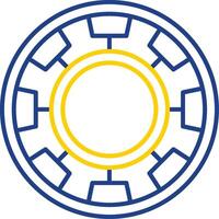 Chip Line Two Color Icon vector