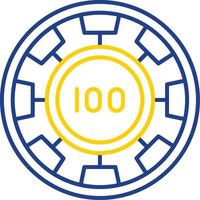 Chip Line Two Color Icon vector