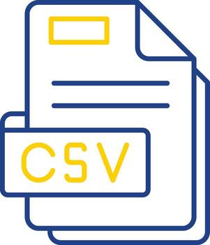 Csv Line Two Color  Icon vector