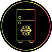 Refrigerator Line Gradient Due Color Icon vector