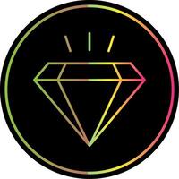 Diamond Line Gradient Due Color Icon vector
