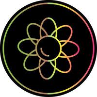 Clematis Line Gradient Due Color Icon vector