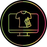 Online Shopping Line Gradient Due Color Icon vector