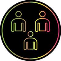 Collaboration Line Gradient Due Color Icon vector