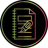 Highlighter Line Gradient Due Color Icon vector