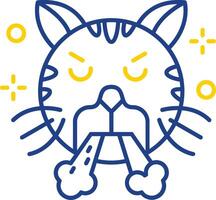 Angry Line Two Color Icon vector