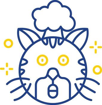 explotando línea dos color icono vector