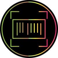 Barcode Line Gradient Due Color Icon vector