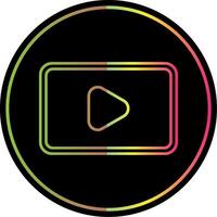 Video Line Gradient Due Color Icon vector