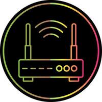 Wifi Router Line Gradient Due Color Icon vector