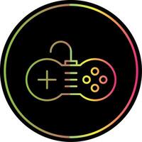 Video Console Line Gradient Due Color Icon vector