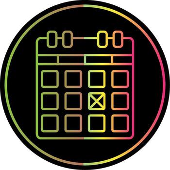 calandrar línea degradado debido color icono vector