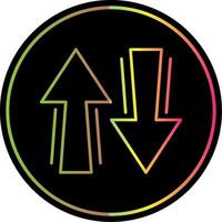 Sign Line Gradient Due Color Icon vector