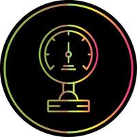 Pressure Meter Line Gradient Due Color Icon vector