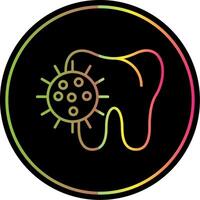 Bacteria Line Gradient Due Color Icon vector