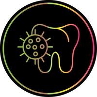 Bacteria Line Gradient Due Color Icon vector