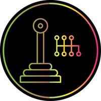 Gearshift Line Gradient Due Color Icon vector