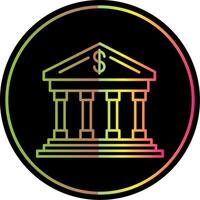 Bank Line Gradient Due Color Icon vector