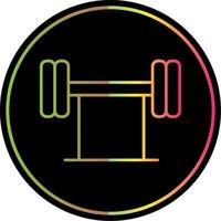 Barbell Line Gradient Due Color Icon vector