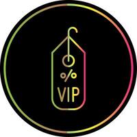 VIP línea degradado debido color icono vector