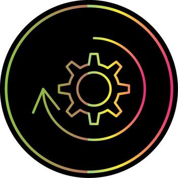 Process Line Gradient Due Color Icon vector