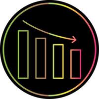 Reputation Loss Line Gradient Due Color Icon vector