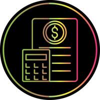 Budget Line Gradient Due Color Icon vector