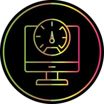 Speed Test Line Gradient Due Color Icon vector