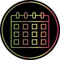 Calendar Line Gradient Due Color Icon vector