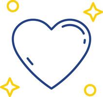 Heart Line Two Color  Icon vector