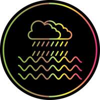 Rain Line Gradient Due Color Icon vector