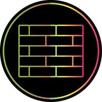 Brickwall Line Gradient Due Color Icon vector