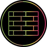 Brickwall Line Gradient Due Color Icon vector