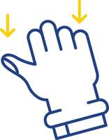 Drag Line Two Color  Icon vector