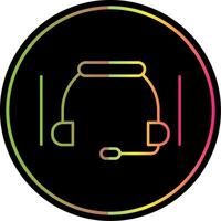 Headset Line Gradient Due Color Icon vector