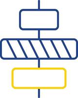 Center alignment Line Two Color  Icon vector