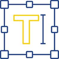 Text Line Two Color Icon vector