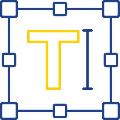Text Line Two Color Icon
