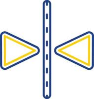 Flip Line Two Color Icon vector