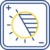 Exposure Line Two Color  Icon vector