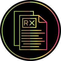 rx línea degradado debido color icono vector