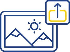 Export Line Two Color Icon vector