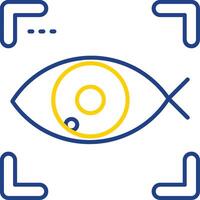 Fish eye Line Two Color Icon vector