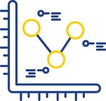 Chart Line Two Color  Icon vector